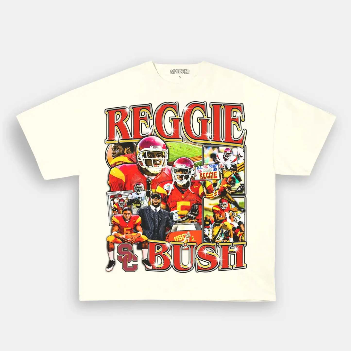 Unisex-Adult Ultra Cotton Washed T-Shirt Graphic REGGIE BUSH USC TEE 