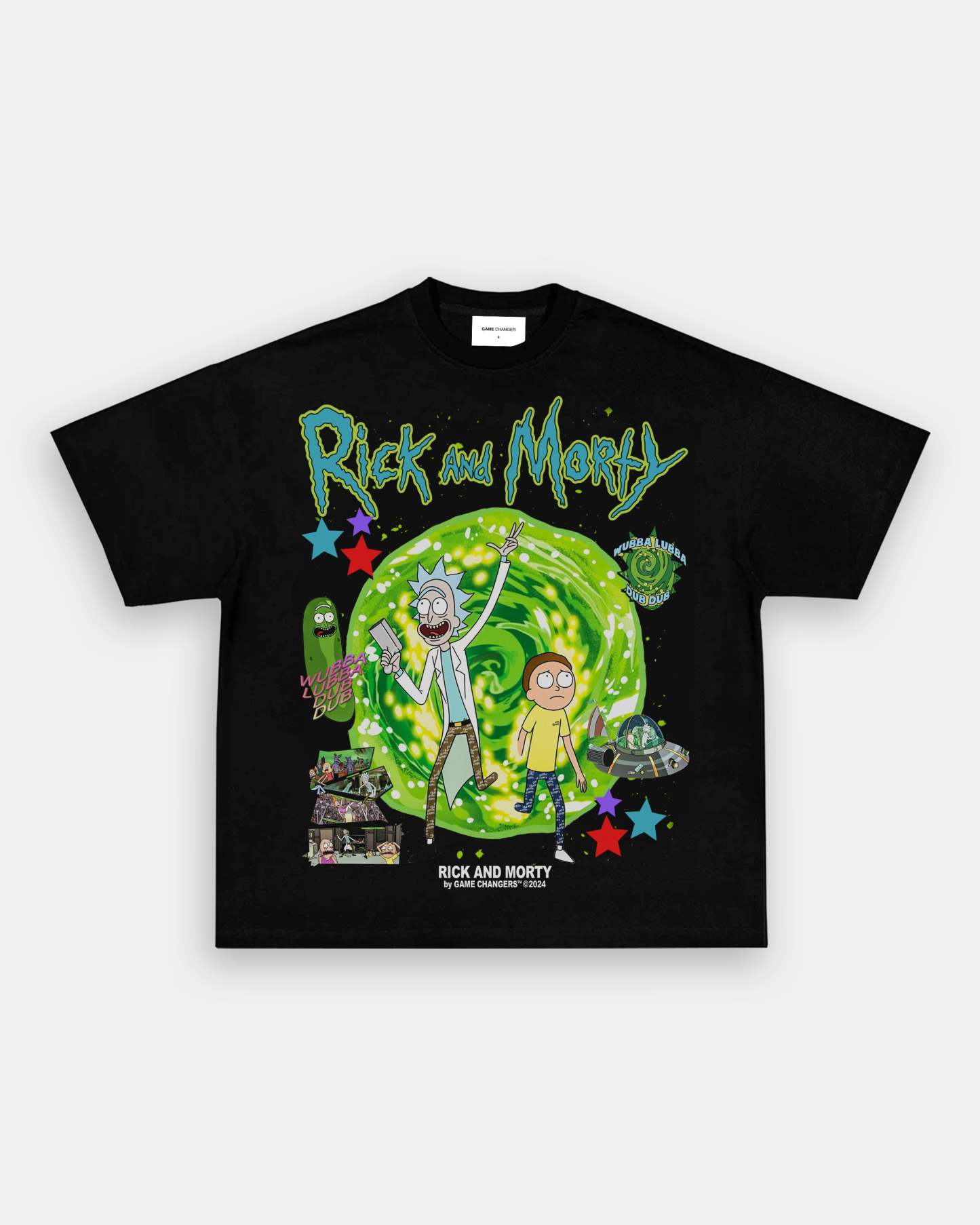 Unisex-Adult Ultra Cotton Washed T-Shirt Graphic RICK AND MORTY TEE