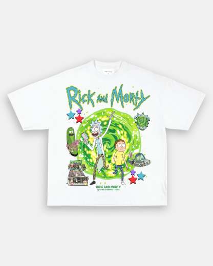 Unisex-Adult Ultra Cotton Washed T-Shirt Graphic RICK AND MORTY TEE