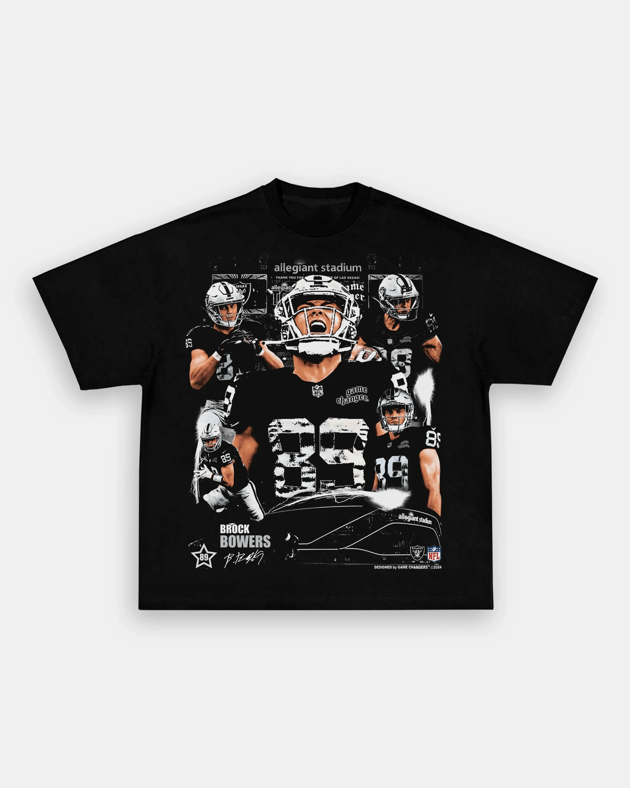 T-Shirt BROCK BOWERS - RAIDERS Unisex-Adult Cotton Washed | TIDESENCE
