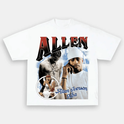 Unisex-Adult Ultra Cotton Washed T-Shirt Graphic Allen Iverson Tee 