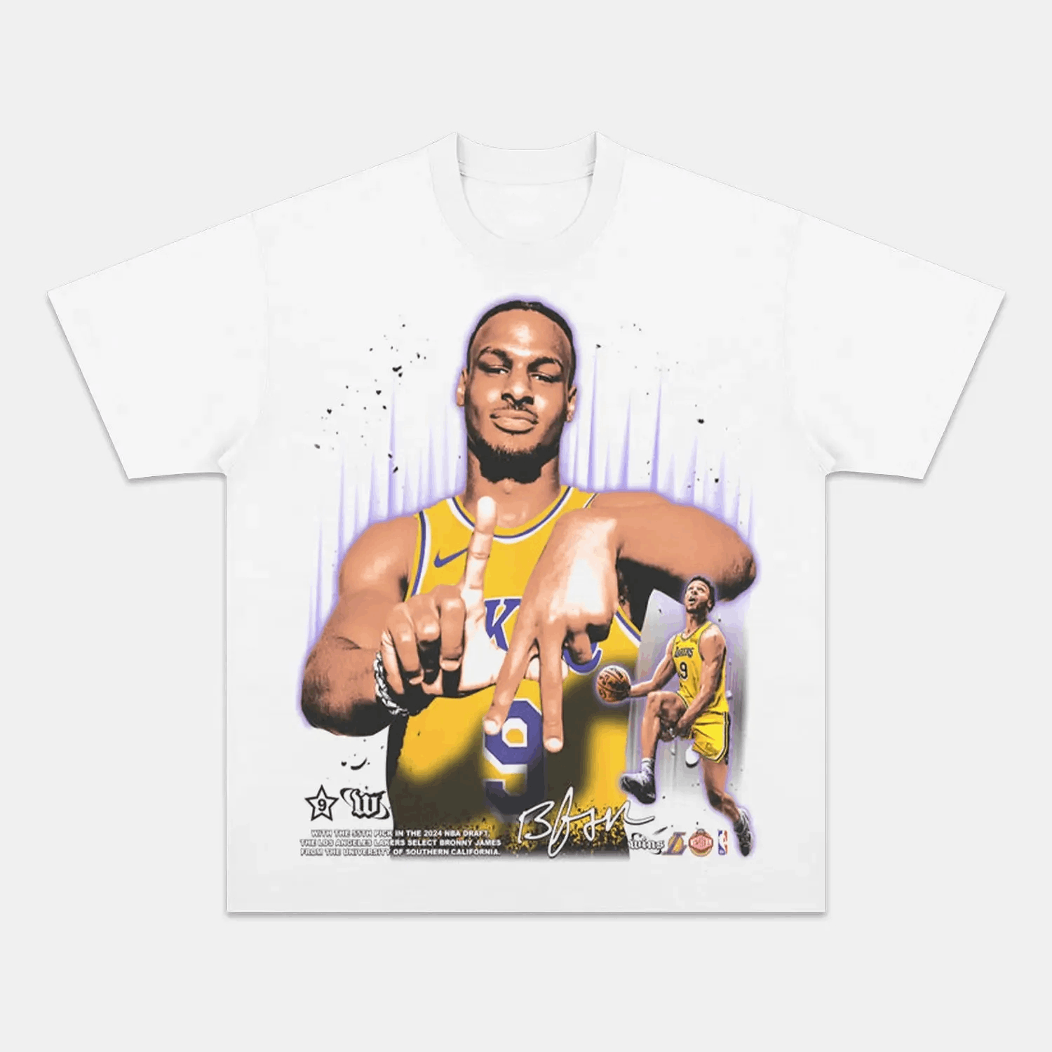 Unisex-Adult Ultra Cotton Washed T-Shirt Graphic  BRONNY V2 TEE 