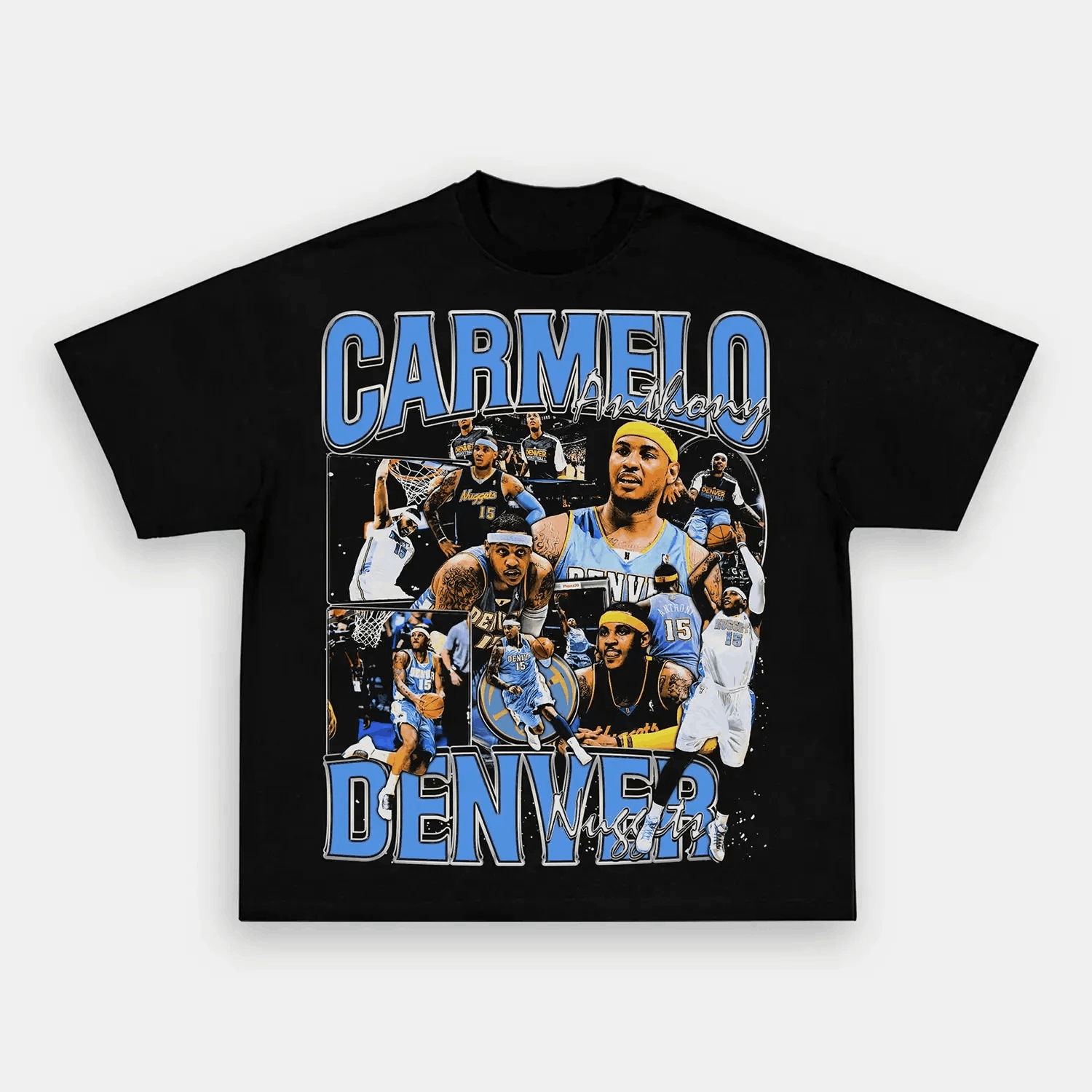 Unisex-Adult Ultra Cotton Washed T-Shirt Graphic CARMELO DENVER 2 TEE 