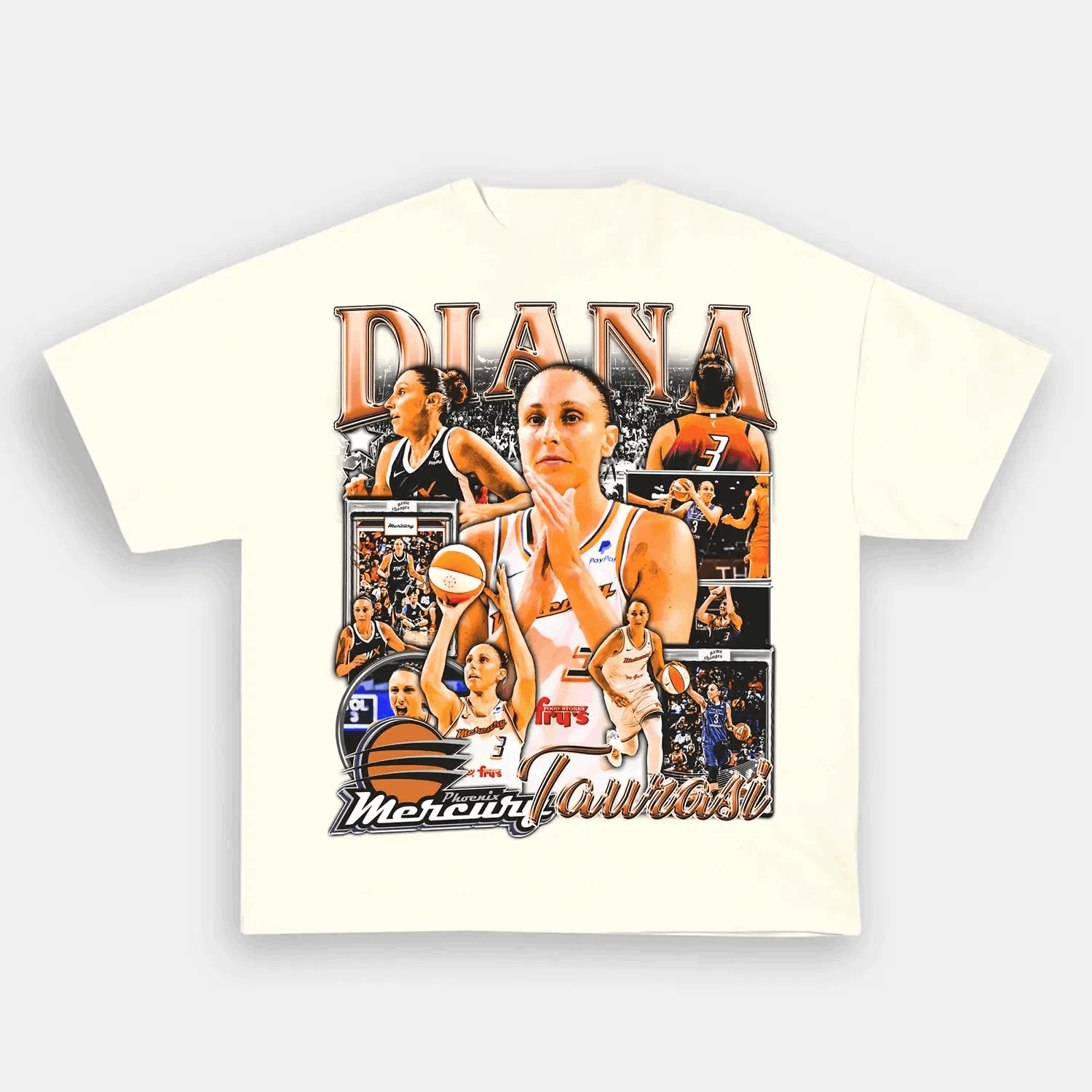 Unisex-Adult Ultra Cotton Washed T-Shirt Graphic  DIANA TAURASI TEE 