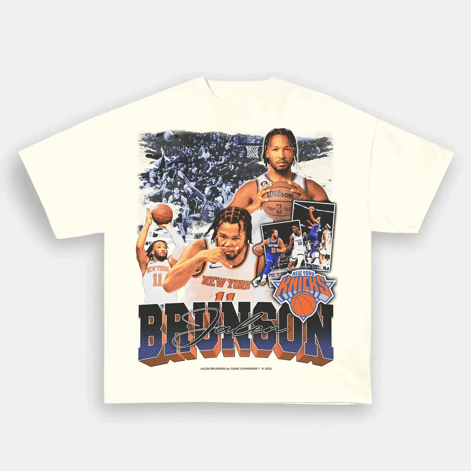Unisex-Adult Ultra Cotton Washed T-Shirt Graphic JALEN BRUNSON TEE 