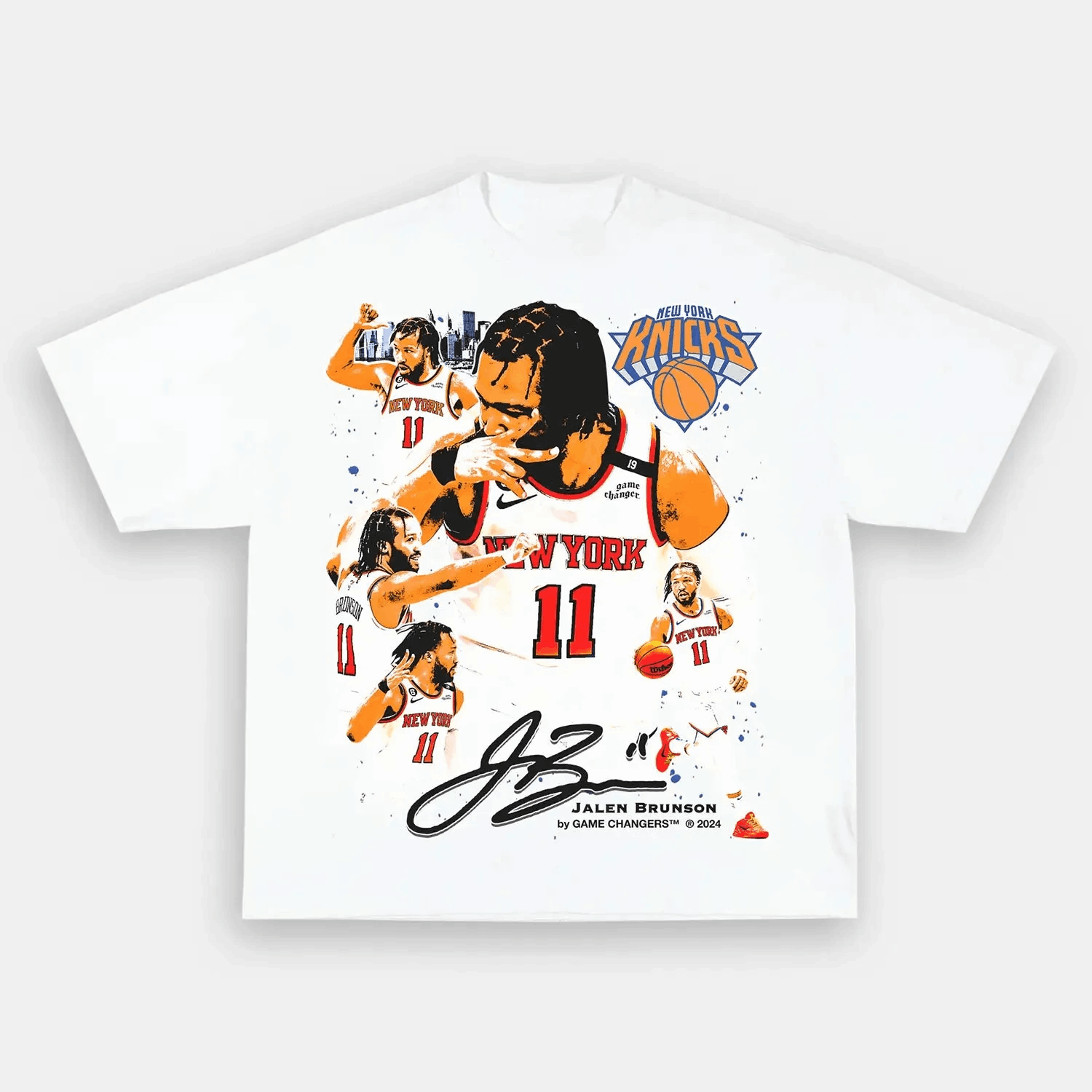Unisex-Adult Ultra Cotton Washed T-Shirt Graphic JALEN BRUNSON V2 TEE 