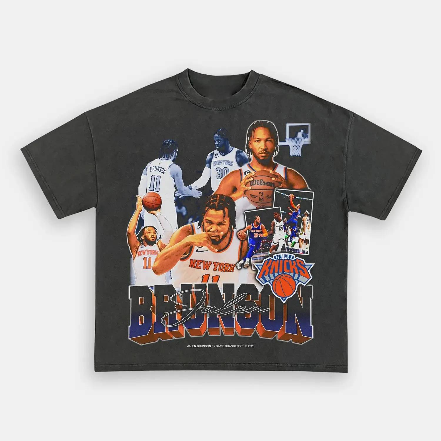 Unisex-Adult Ultra Cotton Washed T-Shirt Graphic JALEN BRUNSON TEE 