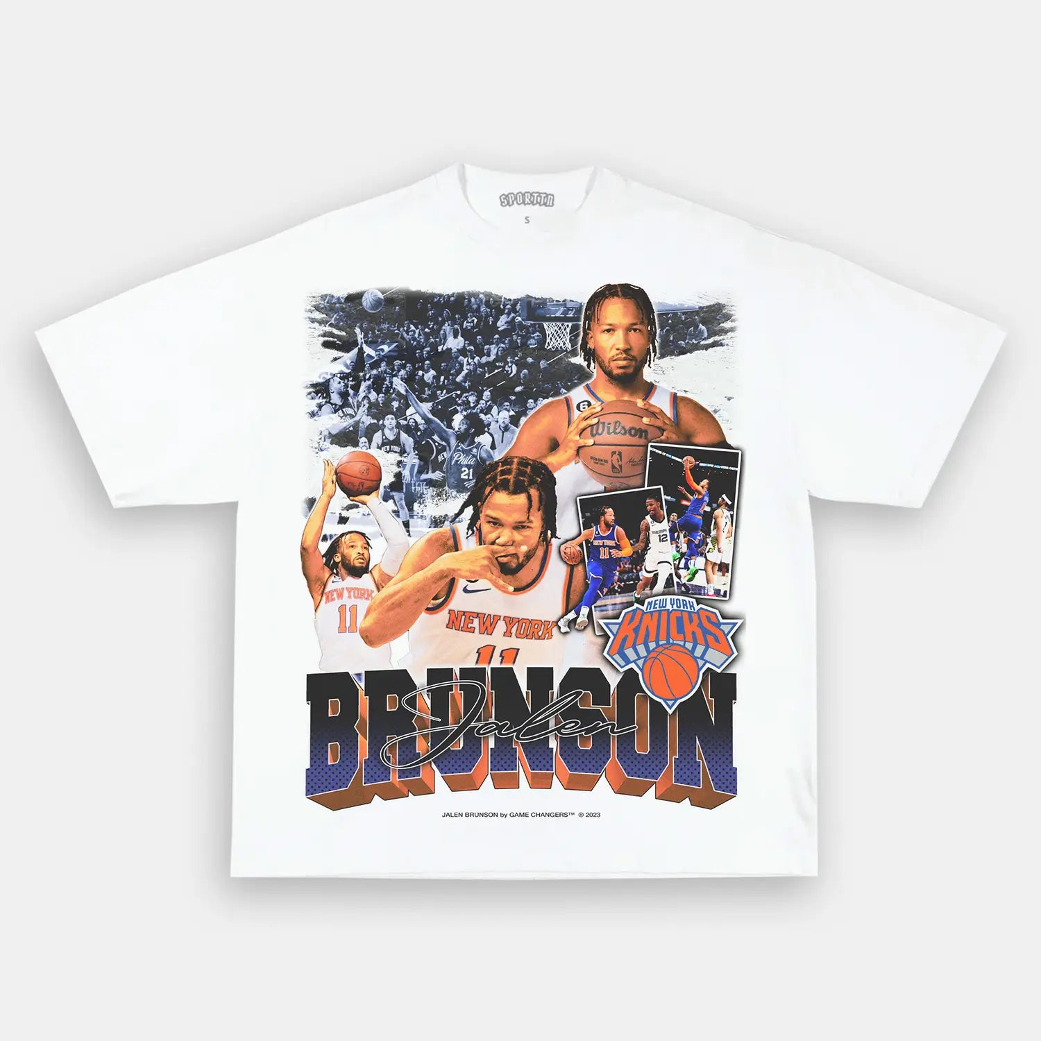 Unisex-Adult Ultra Cotton Washed T-Shirt Graphic JALEN BRUNSON TEE 
