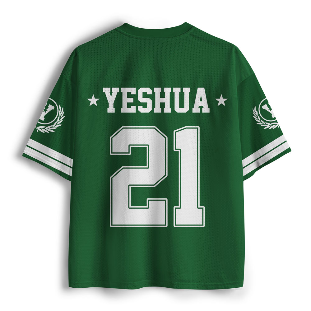 Yeshua Green Christian Mesh Jersey