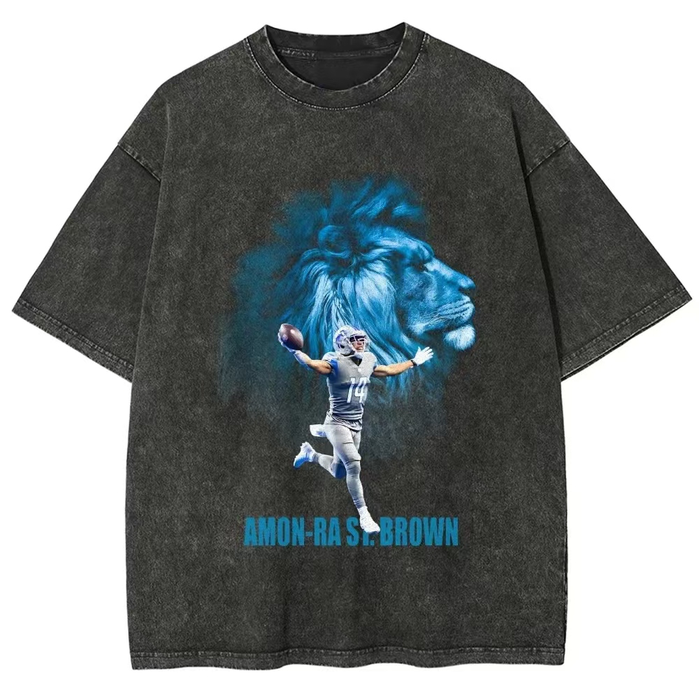 Unisex Oversize T-Shirt Amon Ra St Brown Regular Fit Washable