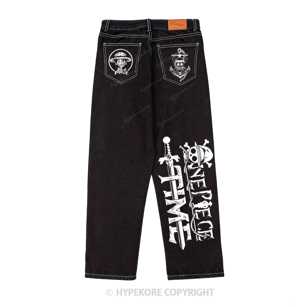 One Piece washed jeans