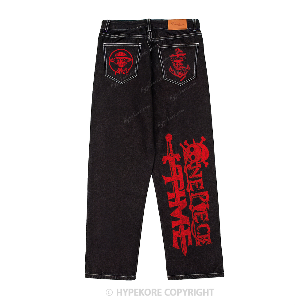 One Piece washed jeans