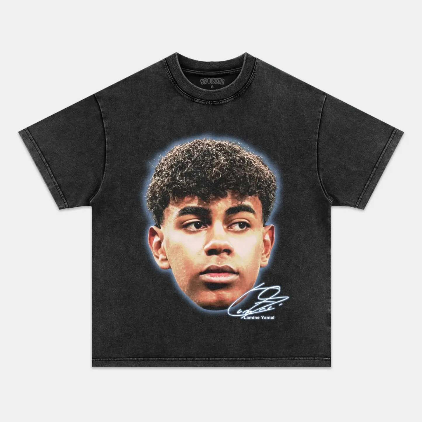 Unisex-Adult Ultra Cotton Washed T-Shirt Graphic BIG FACE LAMINE YAMAL