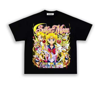 Unisex-Adult Ultra Cotton Washed T-Shirt Graphic Sailor Moon