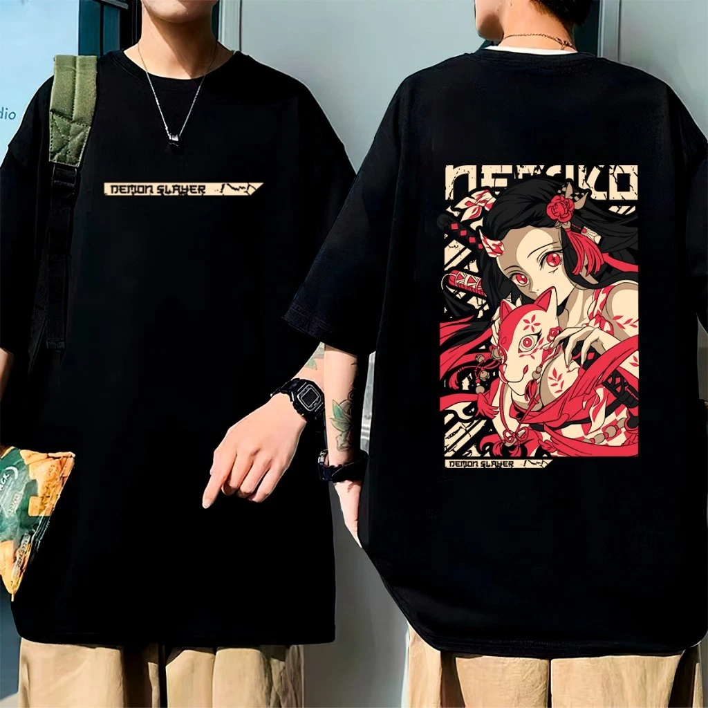 Anime Demon Slayer Graphic T-Shirt Women's Men's Trendy Casual Cotton T-shirt
