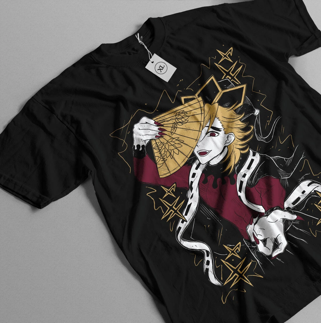 Doma Kimetsu no Yaiba T-Shirt Demon Slayer Tanjiro Unisex Black shirt All Size