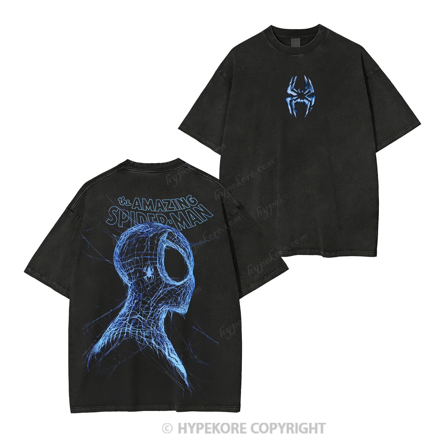 spiderman washed T-shirt