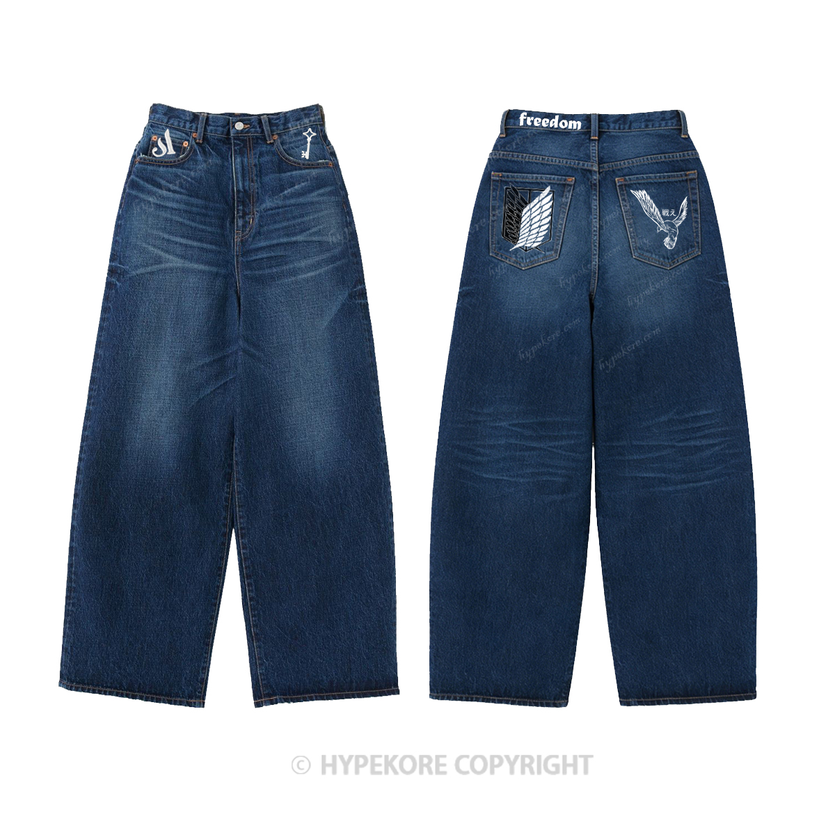 Attack on Titan Washed Jeans