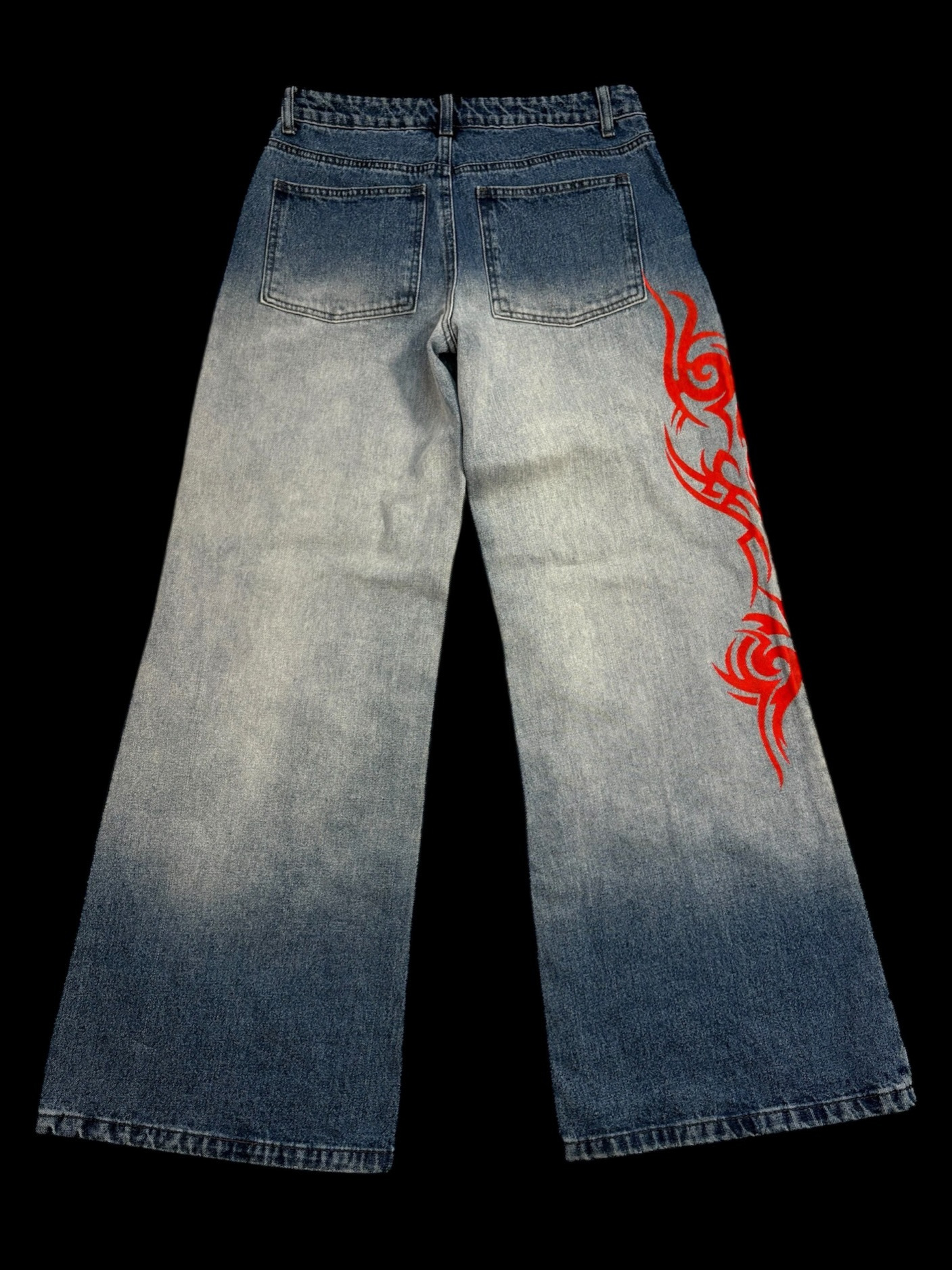 Streetwear dark-style  jean 