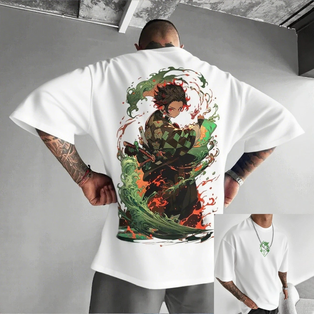 Demon Slayer Kimetsu No Yaiba Anime Graphic T-shirt Unisex Men's Causal T-shirt