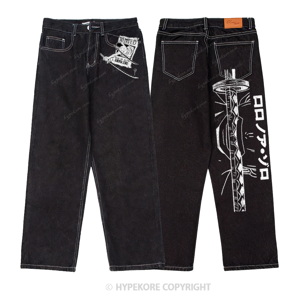 One Piece washed jeans