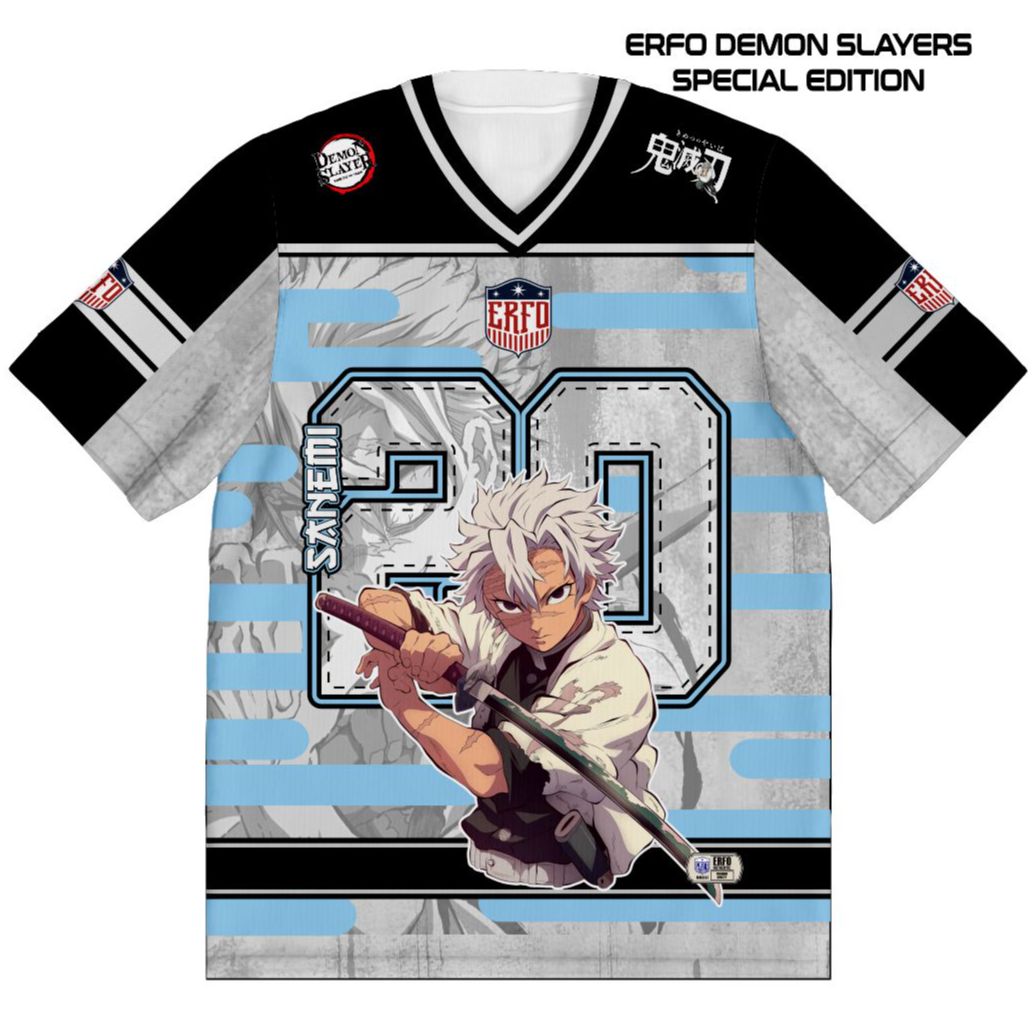 Anime Demon Slayer Jersey Oversize Gyomei Himejima No 20 Kimetsu No Yaiba Kaos 