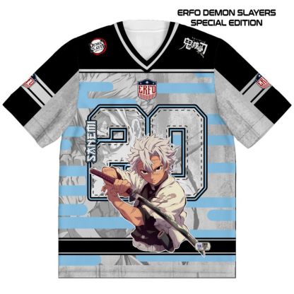 Anime Demon Slayer Jersey Oversize Gyomei Himejima No 20 Kimetsu No Yaiba Kaos 