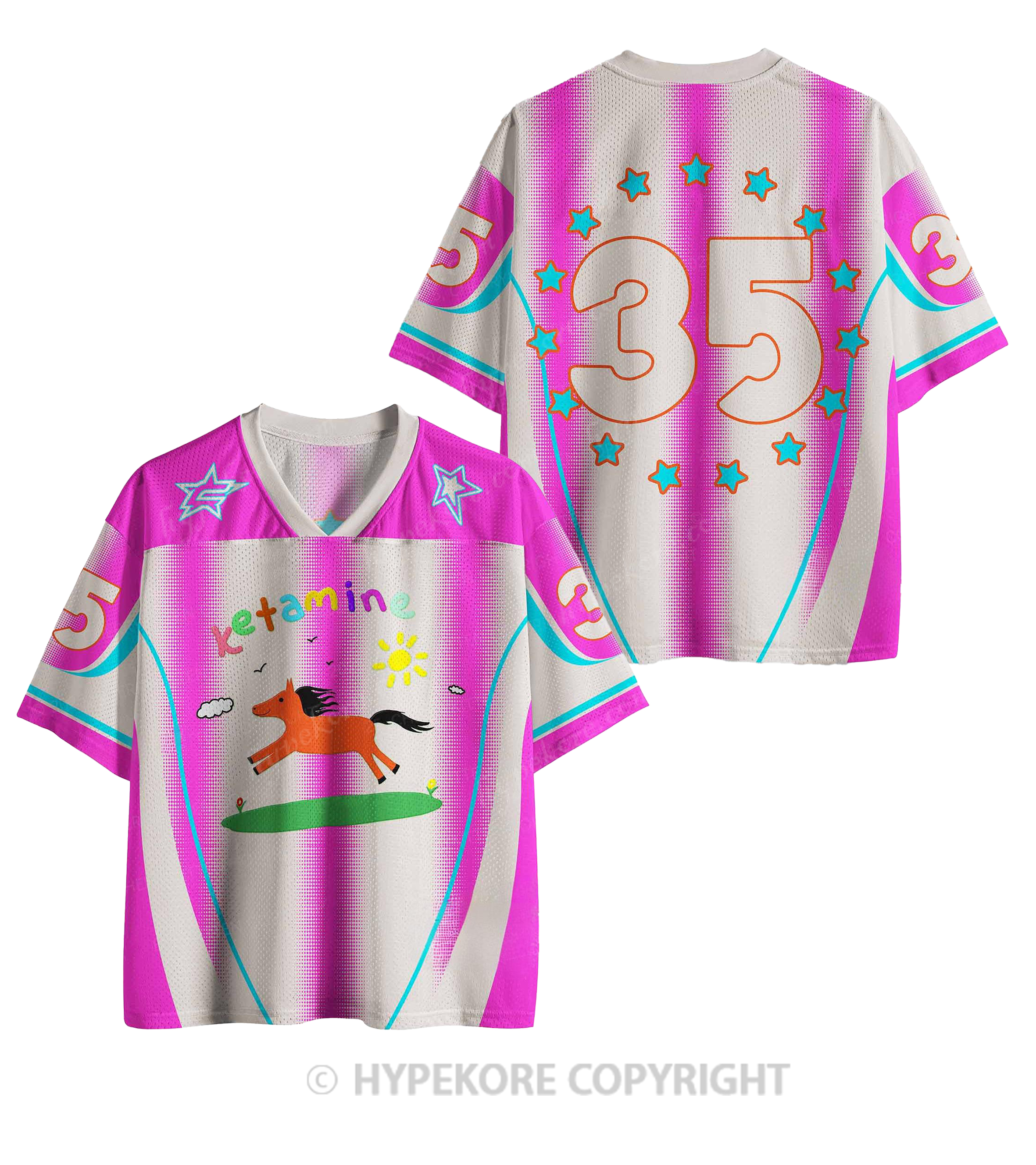 Custom Orange Pony Y2K Sports Jersey