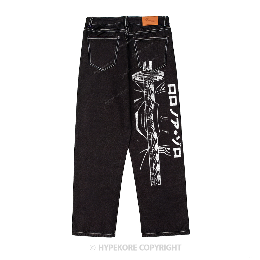 One Piece washed jeans