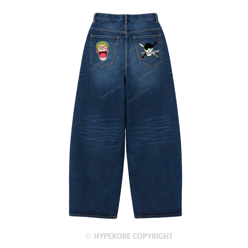 One Piece washed jeans