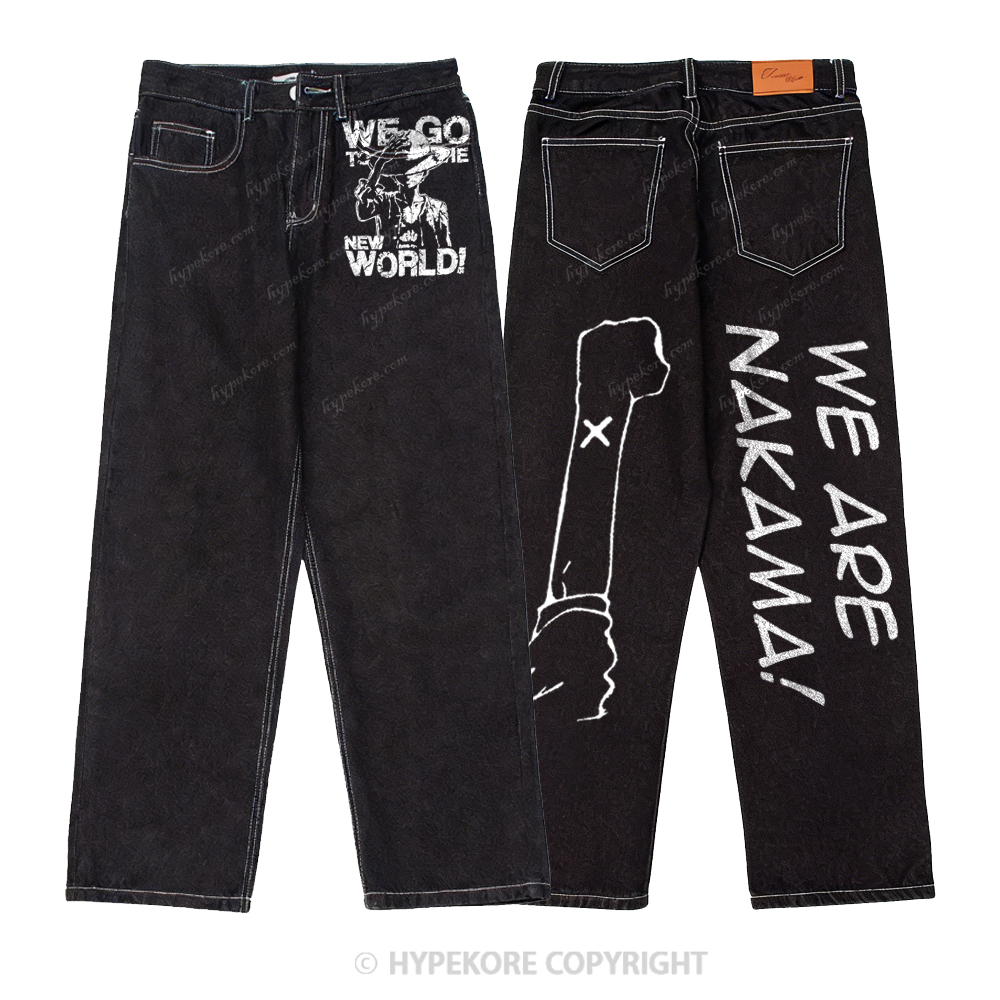 One Piece washed jeans