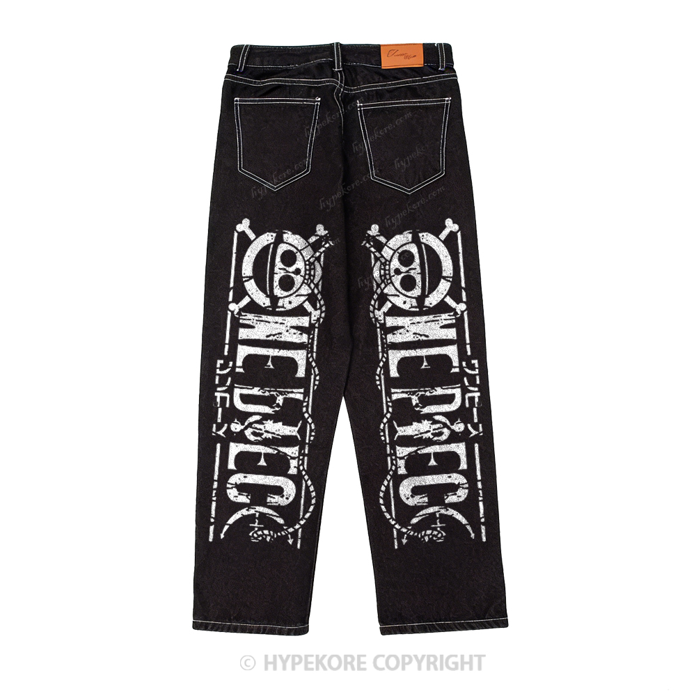 One Piece washed jeans