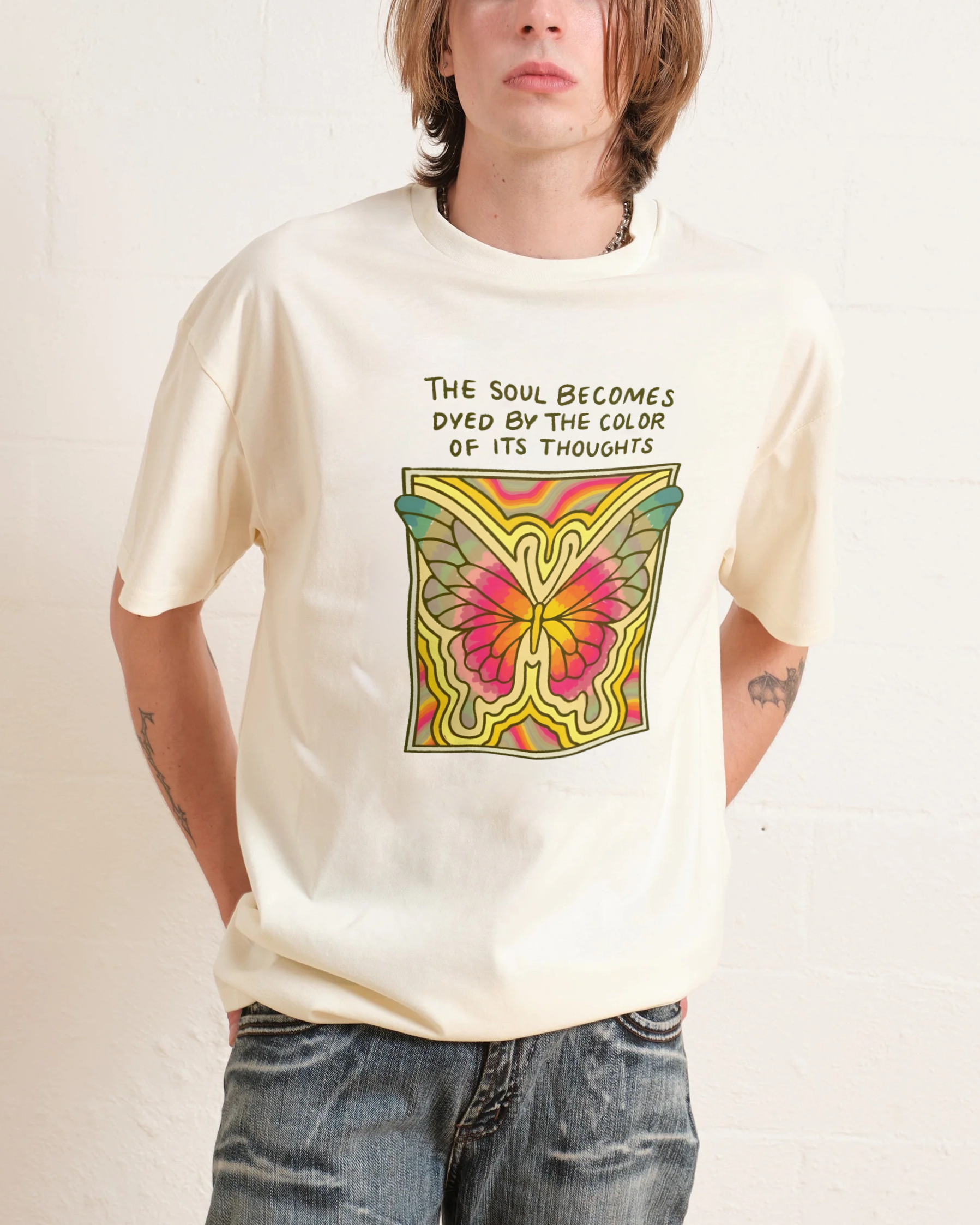 Cotton T-Shirt | Unisex Fit Butterfly Graphic Tee | TIDESENCE