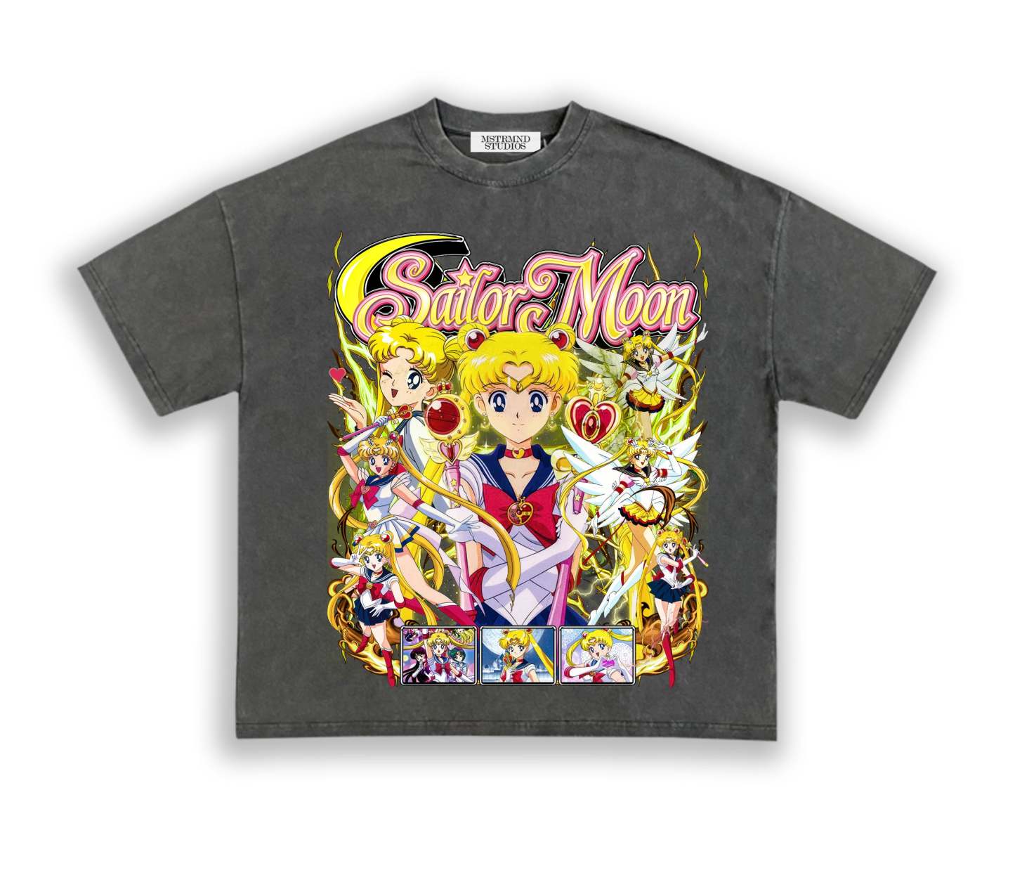 Unisex-Adult Ultra Cotton Washed T-Shirt Graphic Sailor Moon