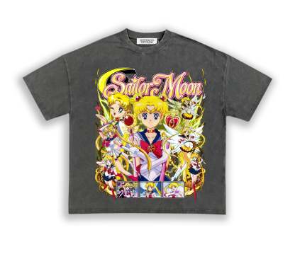 Unisex-Adult Ultra Cotton Washed T-Shirt Graphic Sailor Moon