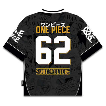⚪ Monkey D. Luffy – One Piece Black Edition Oversized Jersey