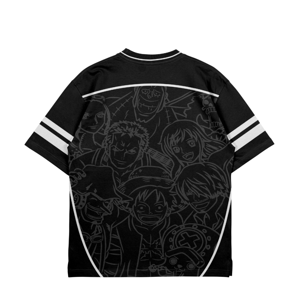 jersey series anime one piece unisex streetwear oversize boxy bahan dryfit premium full printing cod terlaris kekinian NFL Custom Jersey Oversize Premium Dryfit