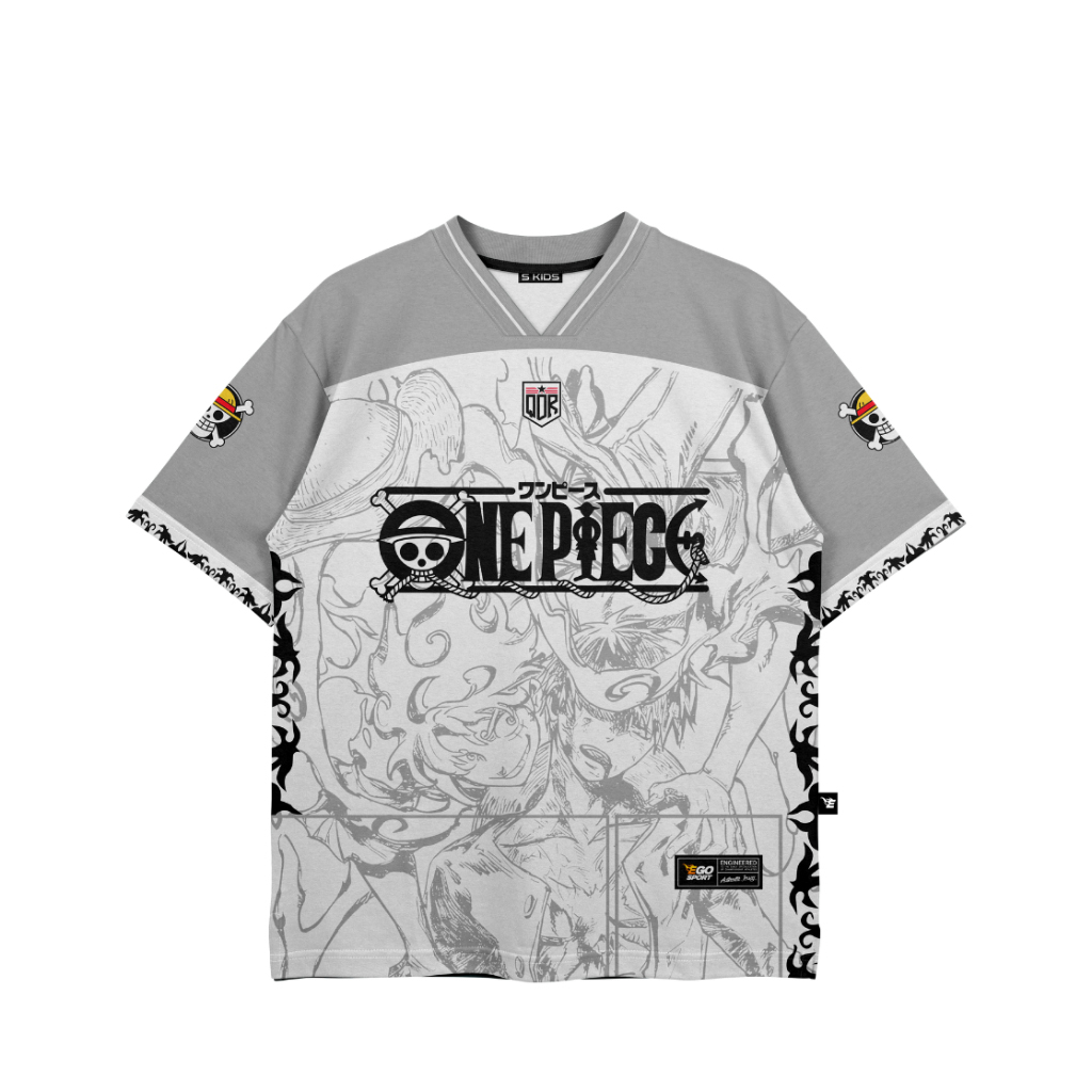 jersey series anime one piece unisex streetwear oversize boxy bahan dryfit premium full printing cod terlaris kekinian NFL Custom Jersey Oversize Premium Dryfit