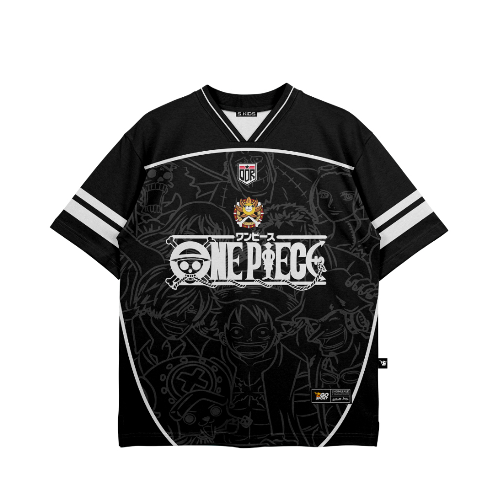 jersey series anime one piece unisex streetwear oversize boxy bahan dryfit premium full printing cod terlaris kekinian NFL Custom Jersey Oversize Premium Dryfit