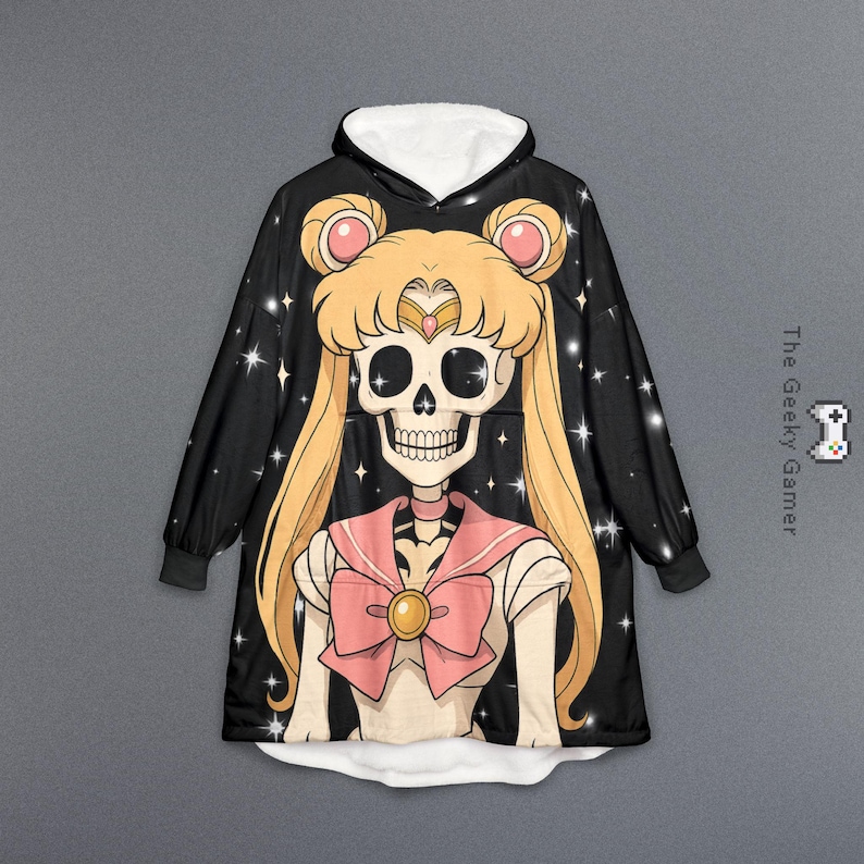 Anime Unisex Hooded Blanket Flannel Blanket Pajamas