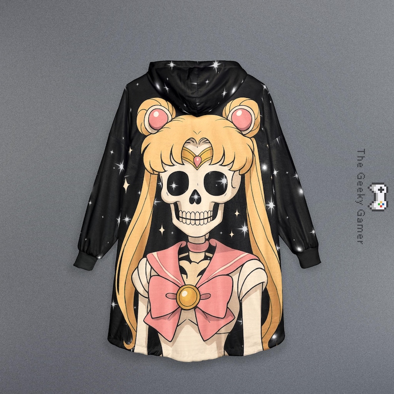 Anime Unisex Hooded Blanket Flannel Blanket Pajamas