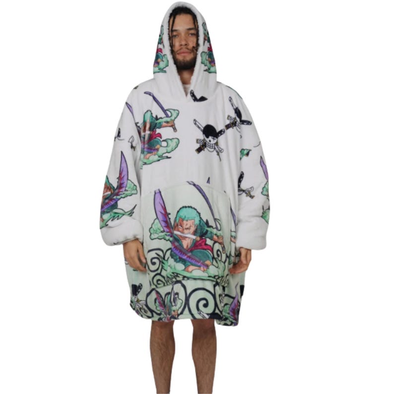 Anime Blanket Hoodie Unisex oversize snuggle Sherpa 