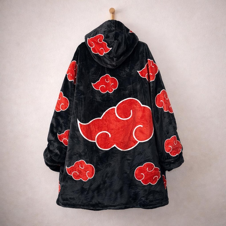 Unisex Anime Blanket Hooded Flannel Pajamas