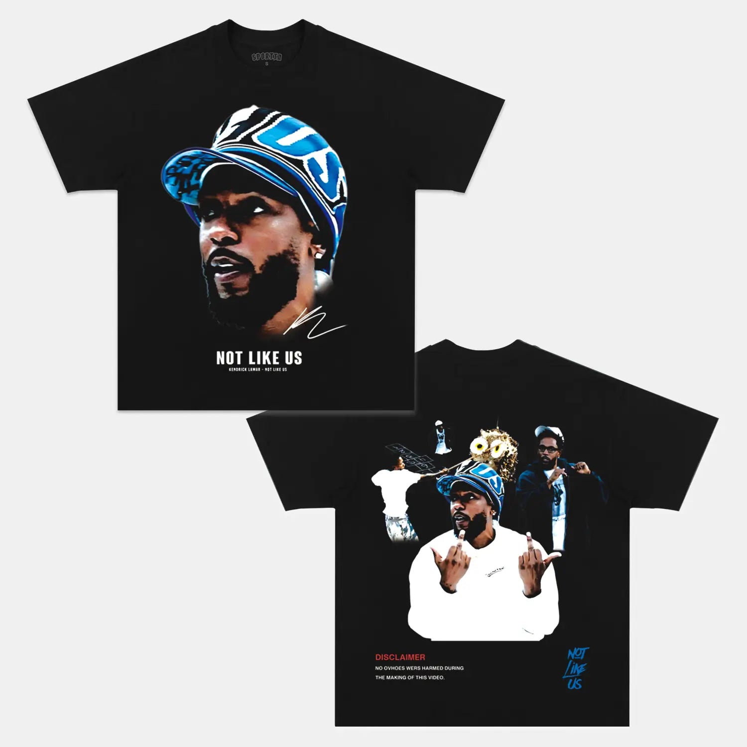 Unisex-Adult Ultra Cotton Washed T-Shirt Graphic KENDRICK LAMAR NOT LIKE US TEE 