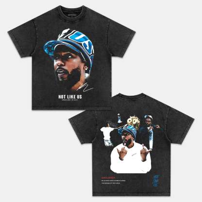 Unisex-Adult Ultra Cotton Washed T-Shirt Graphic KENDRICK LAMAR NOT LIKE US TEE 