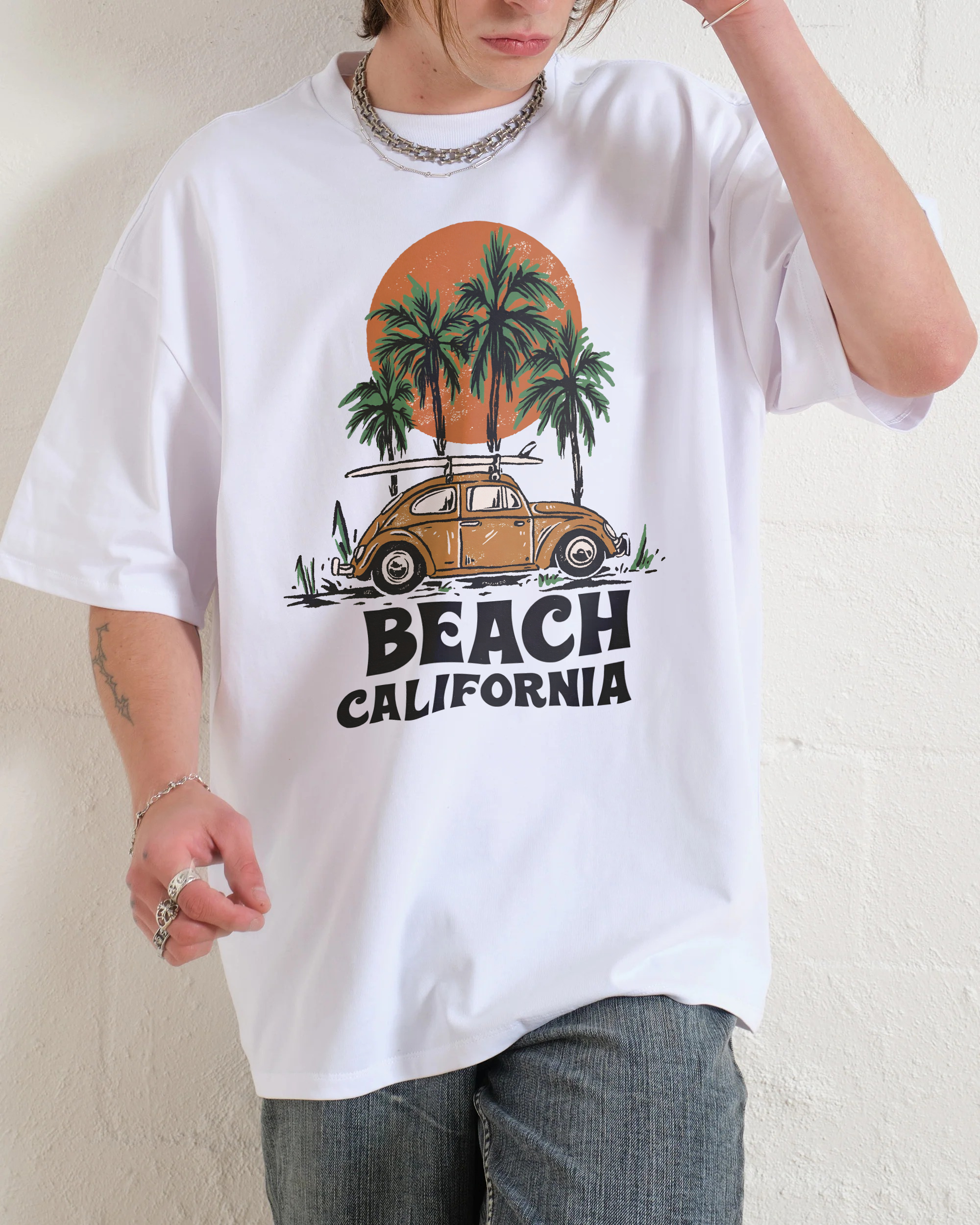 Cotton T-Shirt | Surf Unisex Fit Beach California | TIDESENCE
