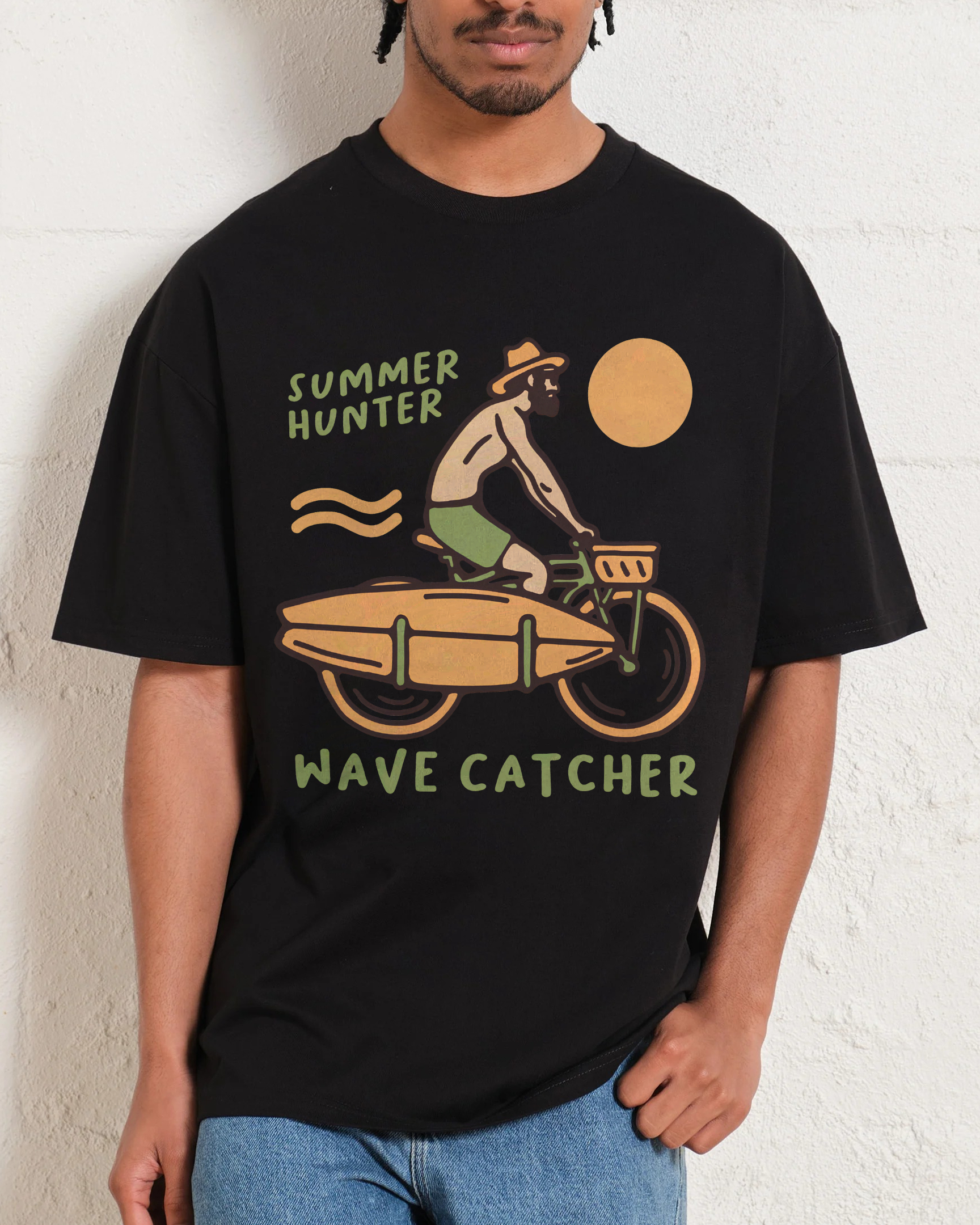 Cotton T-Shirt | Surf Unisex Fit Summer Hunter Wave Cartcher | TIDESENCE