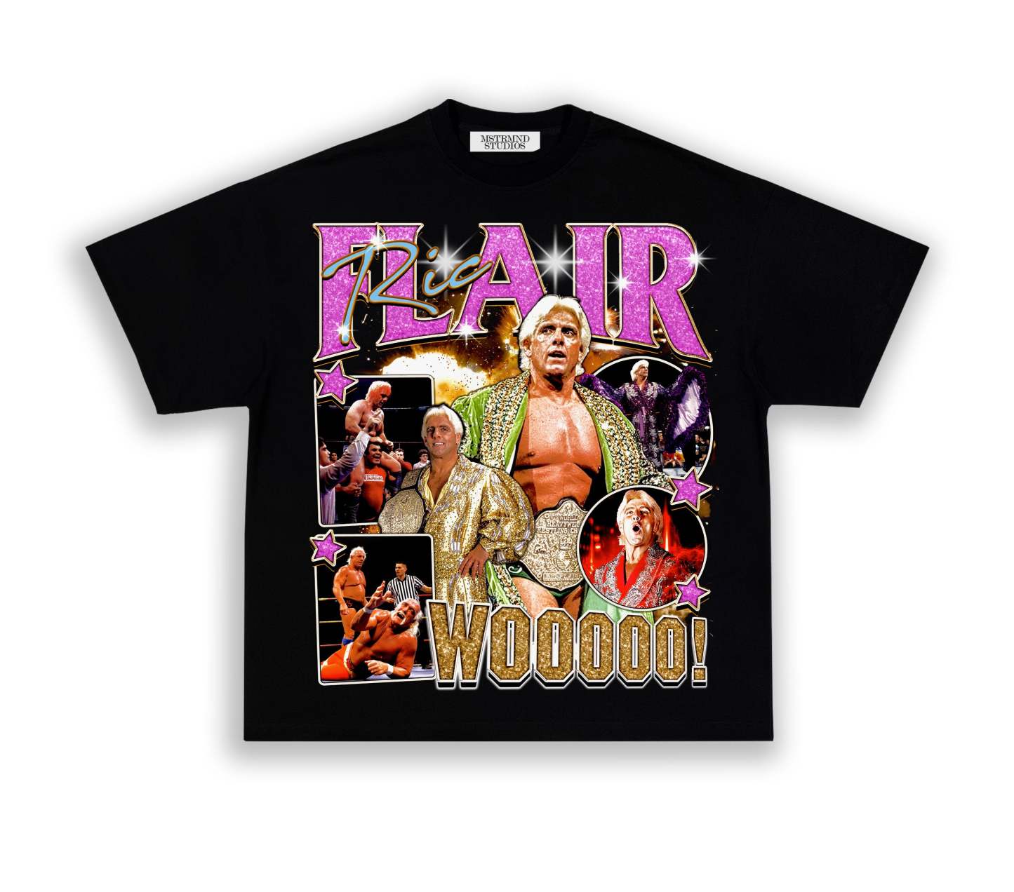 Unisex-Adult Ultra Cotton Washed T-Shirt Graphic Ric Flair