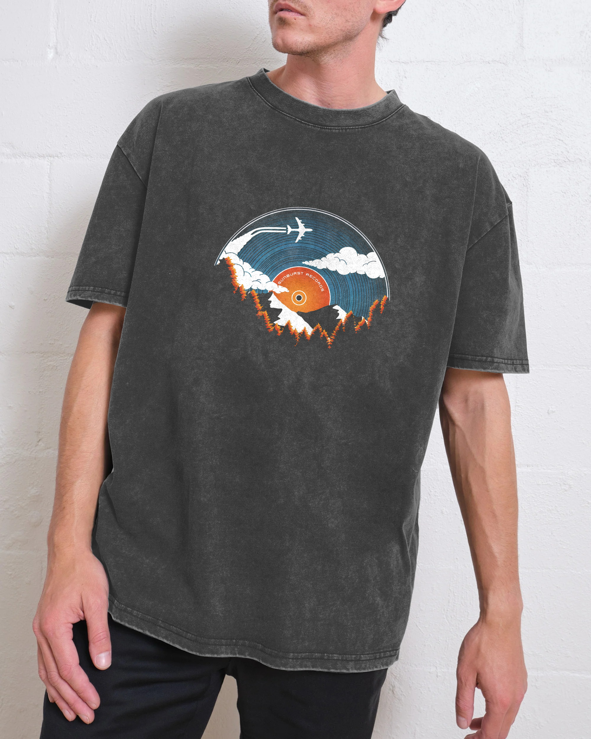 Washed T-Shirt | Landscape Unisex Fit Super Soft | TIDESENCE