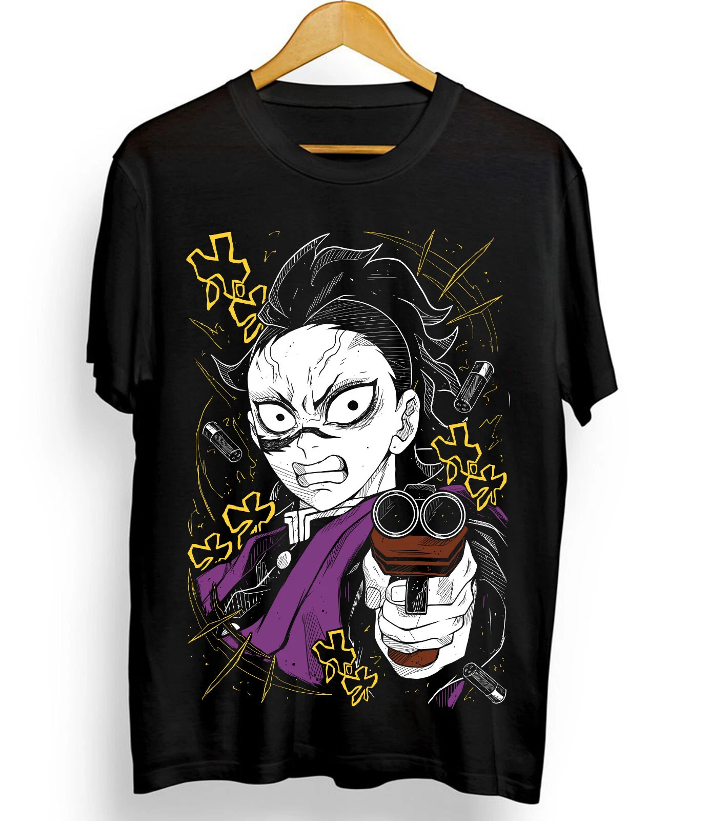 Genya Shinazugawa T-Shirt Kimetsu No Yaiba Demon Slayer Tanjiro Tee All Size